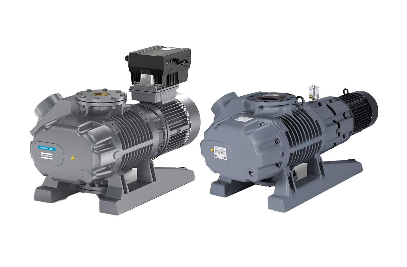 Bombas booster mecánicas de velocidad fija y variable DRB 1500-3000 VSD+ DRB 250-2000 Atlas Copco.