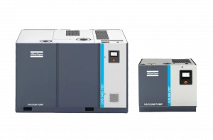 Bombas de vacío de tornillo rotativo selladas con aceite con tecnología VSD+ Atlas Copco.